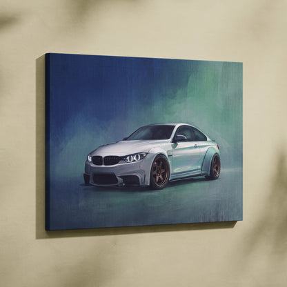 BMW M4 Inspired Canvas Art - Widebody Luxury Performance Vehicle Wall Decor and Display