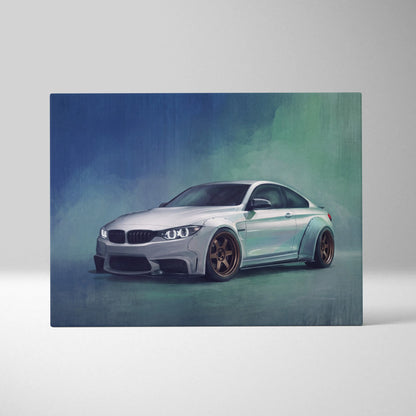 BMW M4 Inspired Canvas Art - Widebody Luxury Performance Vehicle Wall Decor and Display