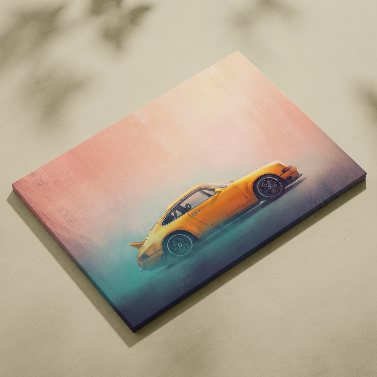 Porsche 911 Inspired Car Wall Art, Modern Automotive Poster Canvas Painting