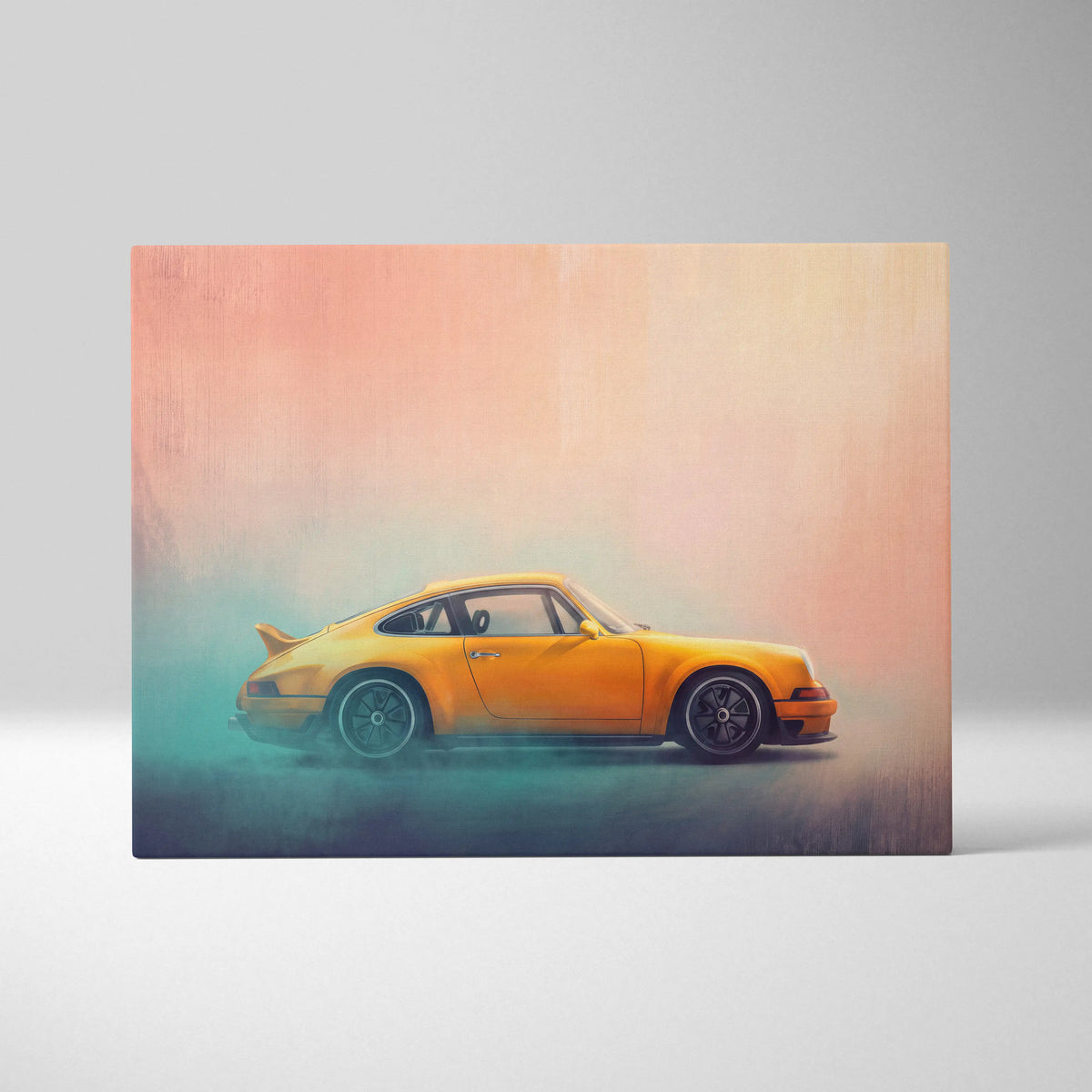 Porsche 911 Inspired Car Wall Art, Modern Automotive Poster Canvas Painting
