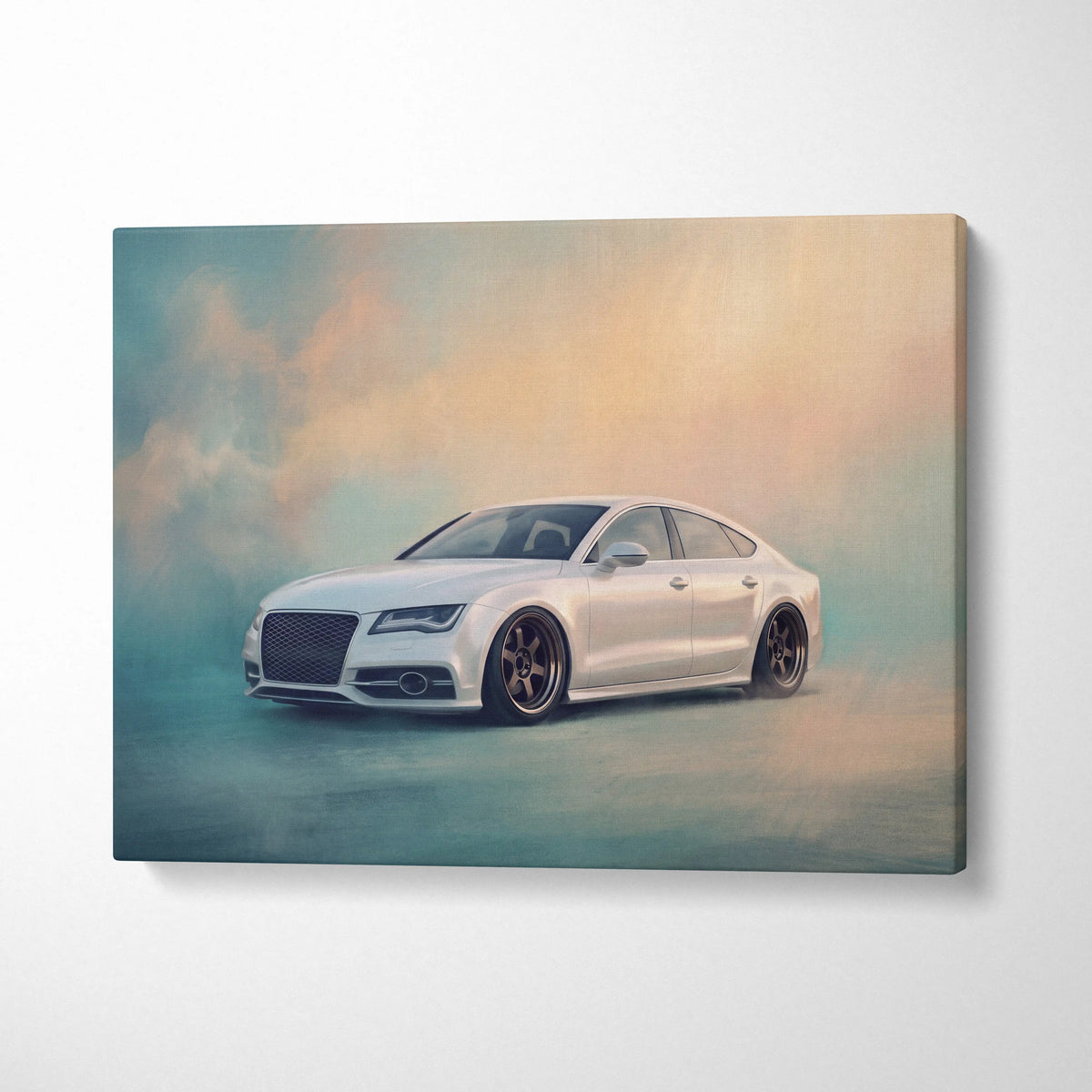 Audi A7 Inspired Canvas Art - Premium Executive Sedan Vehicle Wall Decor and Display