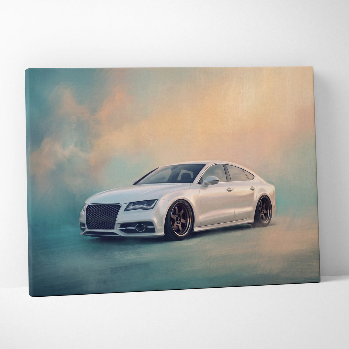 Audi A7 Inspired Canvas Art - Premium Executive Sedan Vehicle Wall Decor and Display