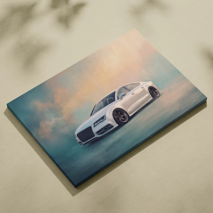 Audi A7 Inspired Canvas Art - Premium Executive Sedan Vehicle Wall Decor and Display
