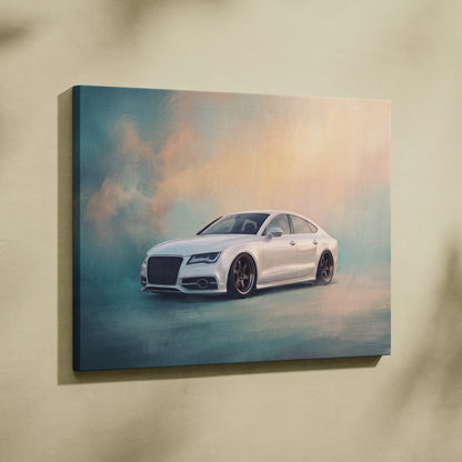 Audi A7 Inspired Canvas Art - Premium Executive Sedan Vehicle Wall Decor and Display