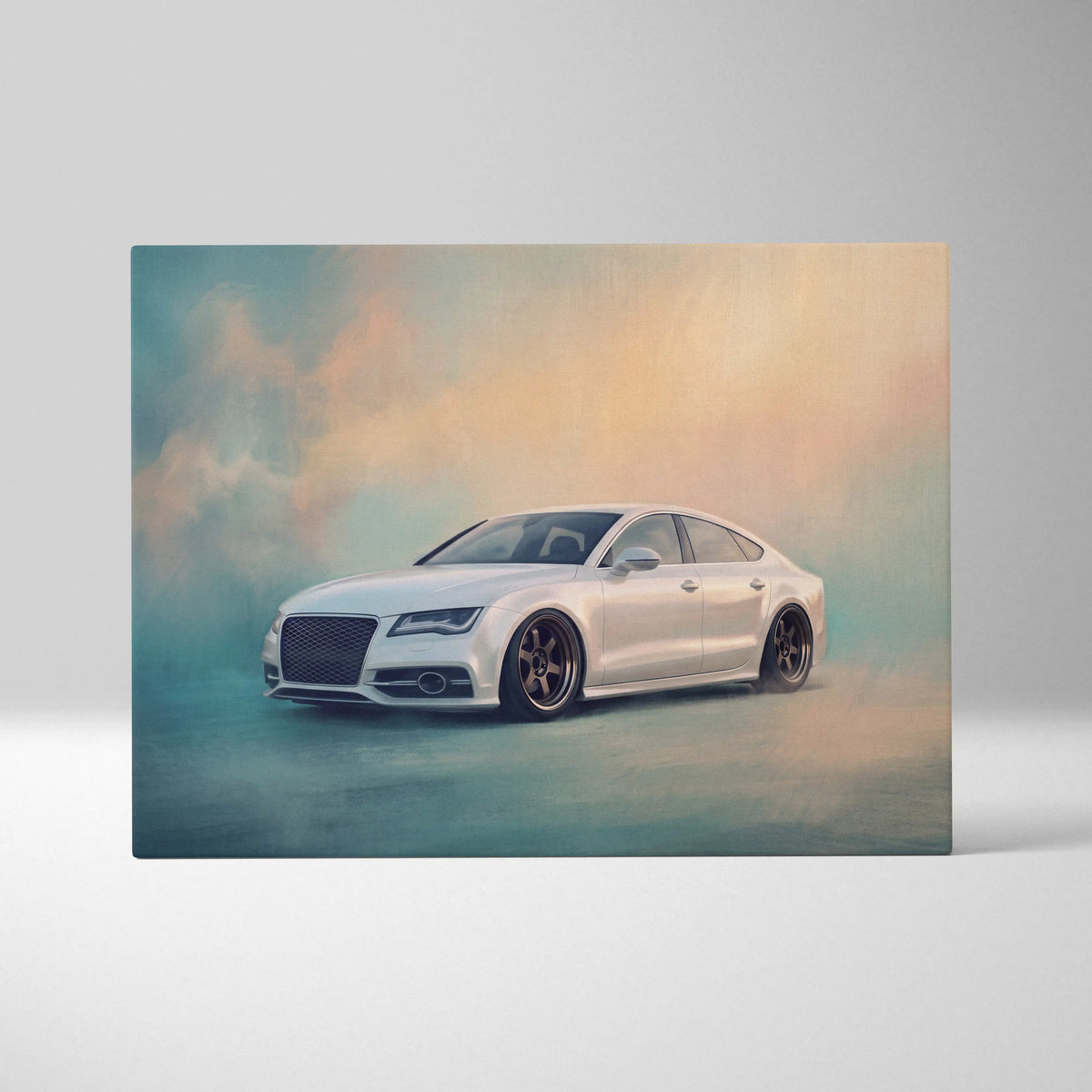Audi A7 Inspired Canvas Art - Premium Executive Sedan Vehicle Wall Decor and Display