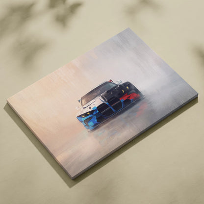 BMW M4 GT3 Inspired Car Wall Art - Modern Motorsport Canvas Print for Living Room