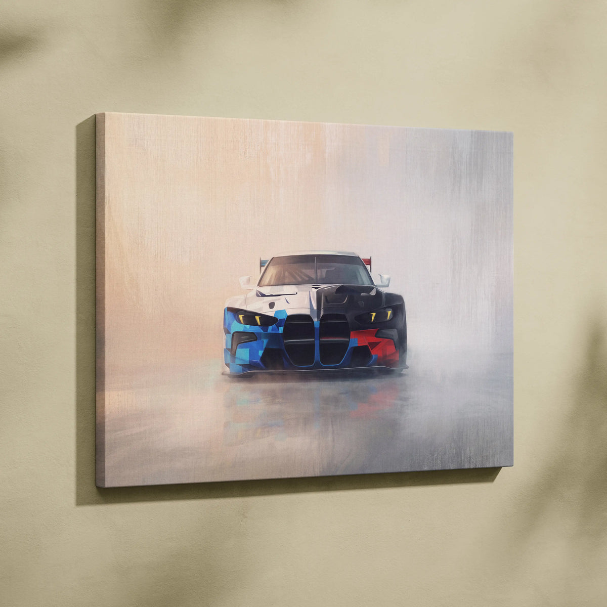 BMW M4 GT3 Inspired Car Wall Art - Modern Motorsport Canvas Print for Living Room