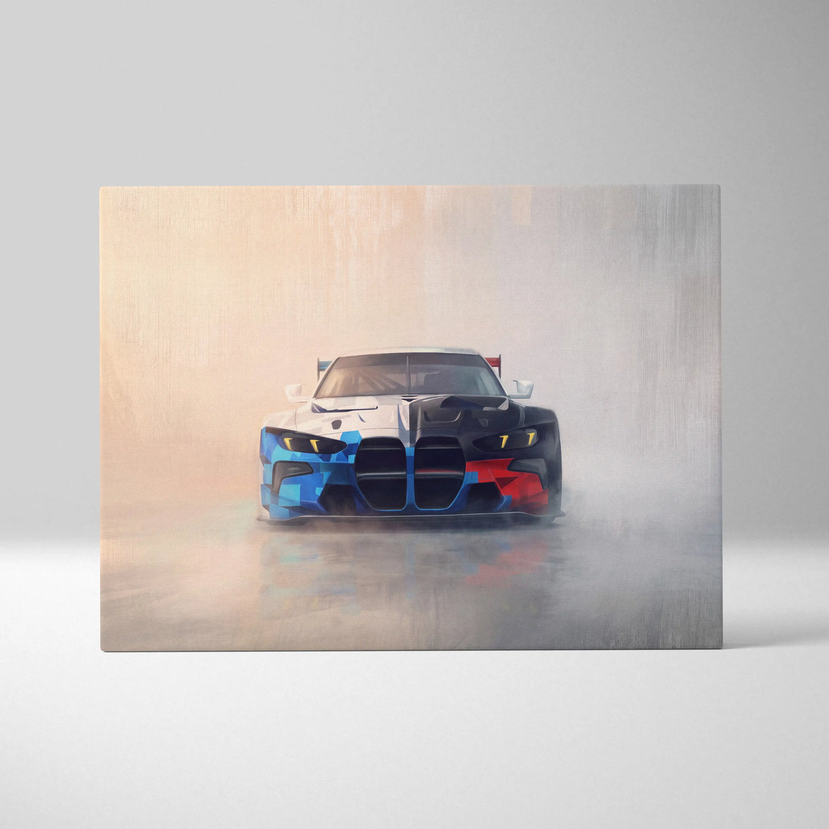 BMW M4 GT3 Inspired Car Wall Art - Modern Motorsport Canvas Print for Living Room