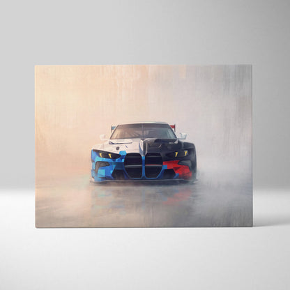 BMW M4 GT3 Inspired Car Wall Art - Modern Motorsport Canvas Print for Living Room