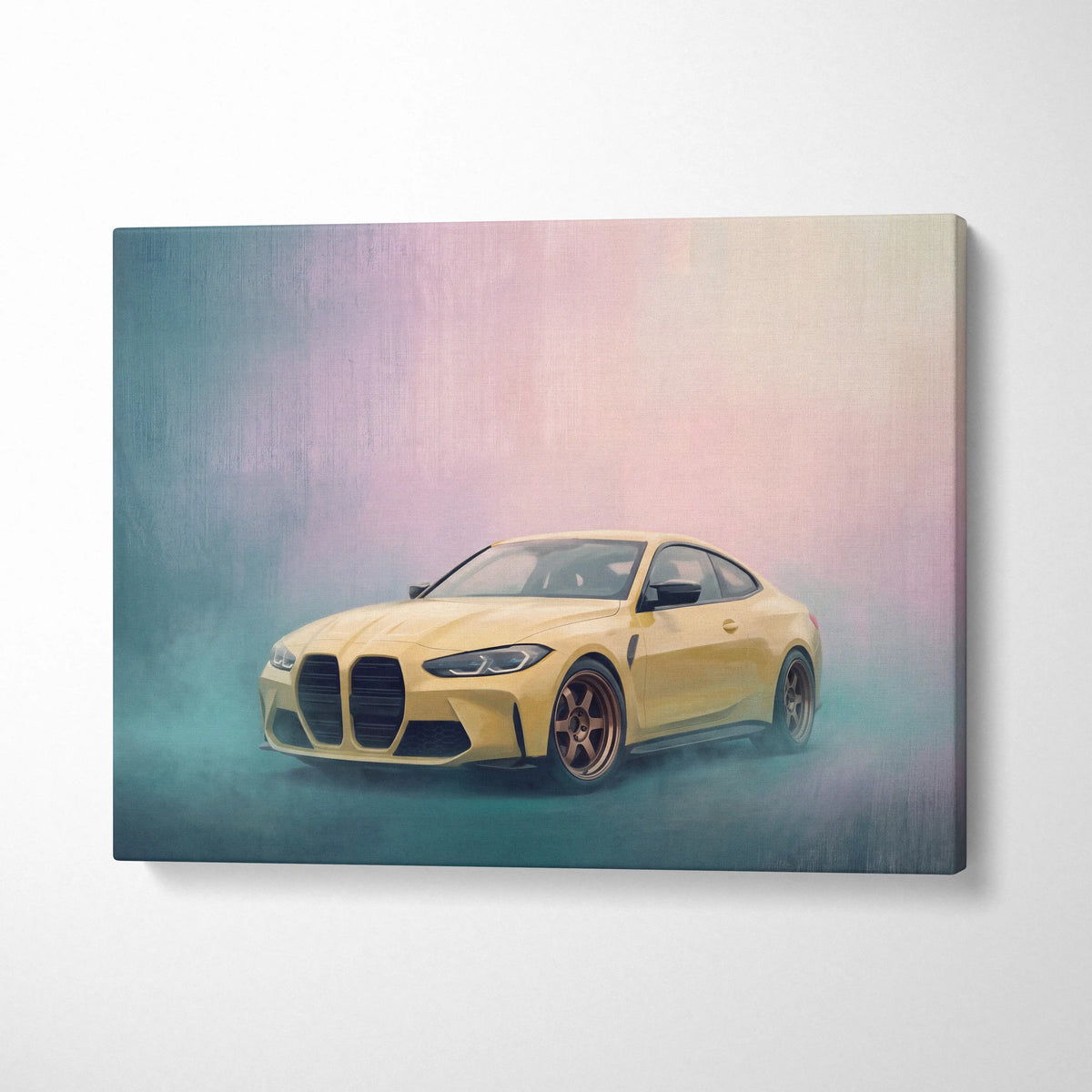 BMW M4 Inspired Automotive Wall Art - Luxury Sports Car Canvas Painting for Modern Homes