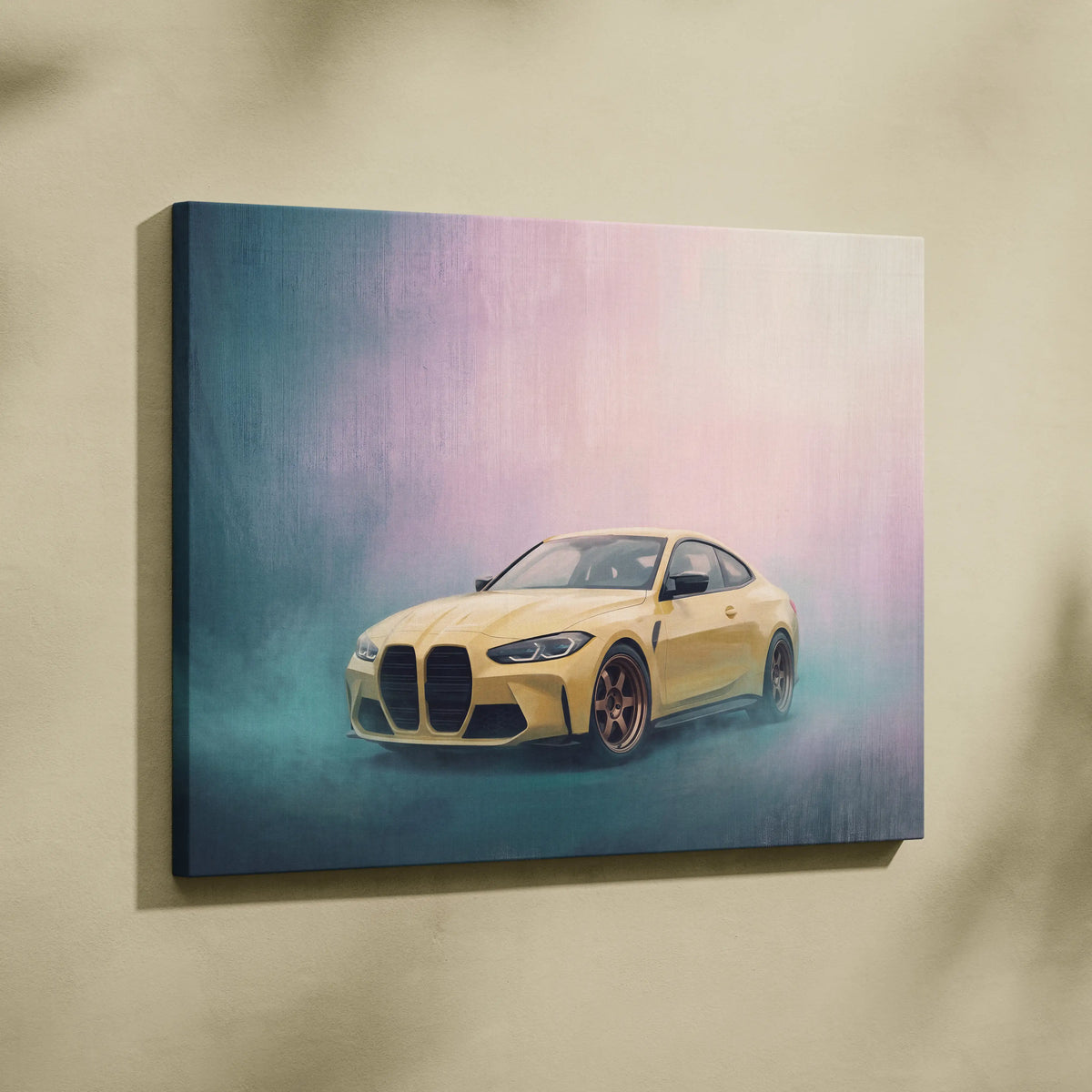 BMW M4 Inspired Automotive Wall Art - Luxury Sports Car Canvas Painting for Modern Homes