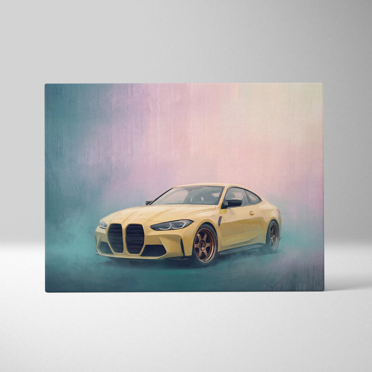 BMW M4 Inspired Automotive Wall Art - Luxury Sports Car Canvas Painting for Modern Homes
