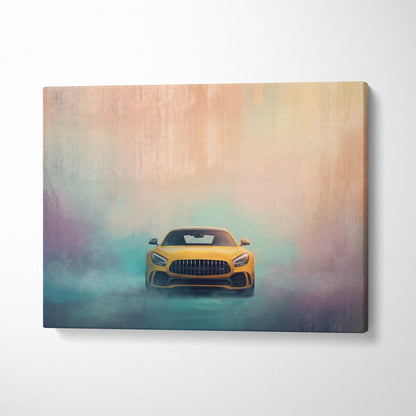 Mercedes-AMG GT Inspired Canvas Art - German Supercar Wall Decor for Luxury Home and Garage