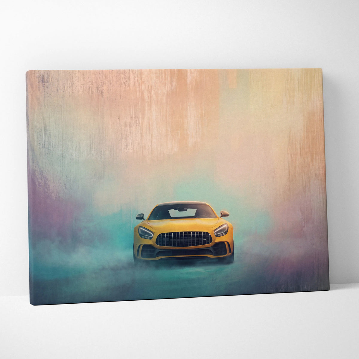 Mercedes-AMG GT Inspired Canvas Art - German Supercar Wall Decor for Luxury Home and Garage
