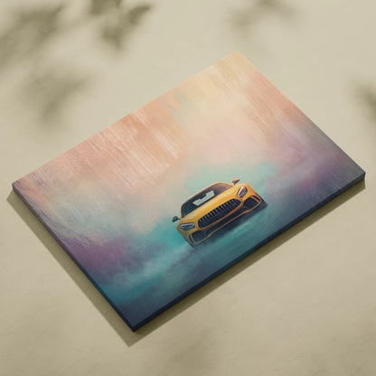 Mercedes-AMG GT Inspired Canvas Art - German Supercar Wall Decor for Luxury Home and Garage