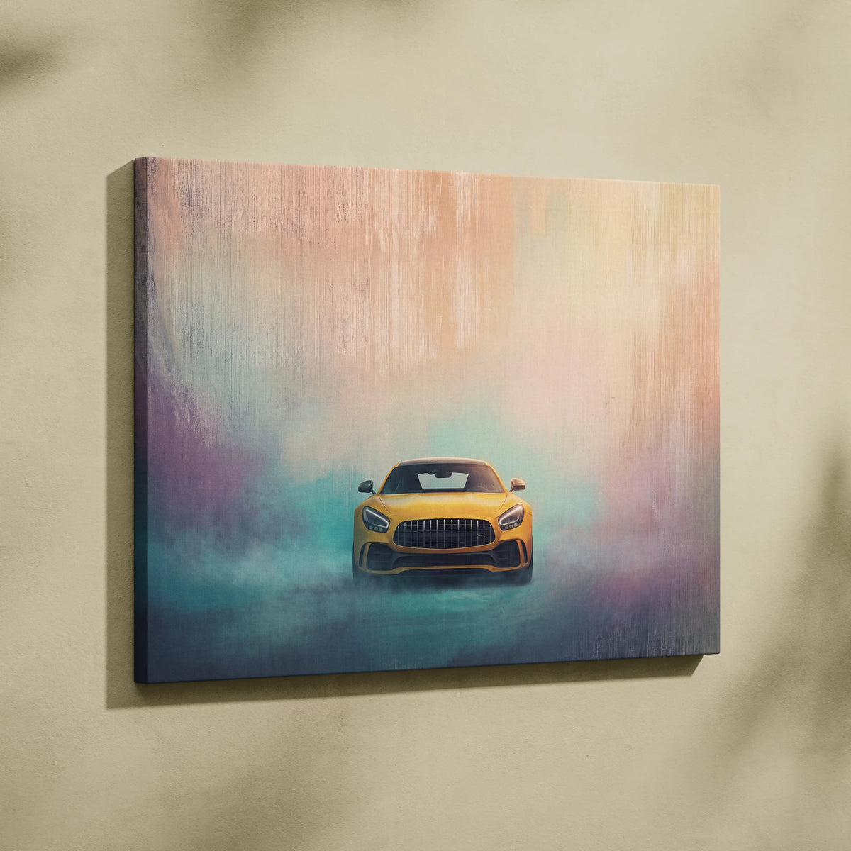 Mercedes-AMG GT Inspired Canvas Art - German Supercar Wall Decor for Luxury Home and Garage