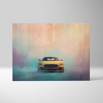 Mercedes-AMG GT Inspired Canvas Art - German Supercar Wall Decor for Luxury Home and Garage