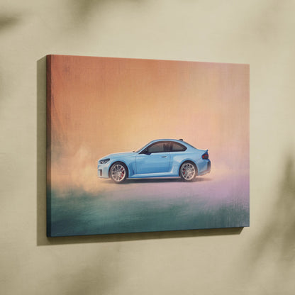 BMW M2 Inspired Automotive Wall Art, High Performance German Coupe Canvas Print