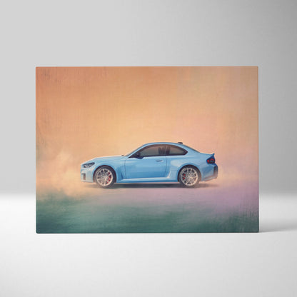 BMW M2 Inspired Automotive Wall Art, High Performance German Coupe Canvas Print