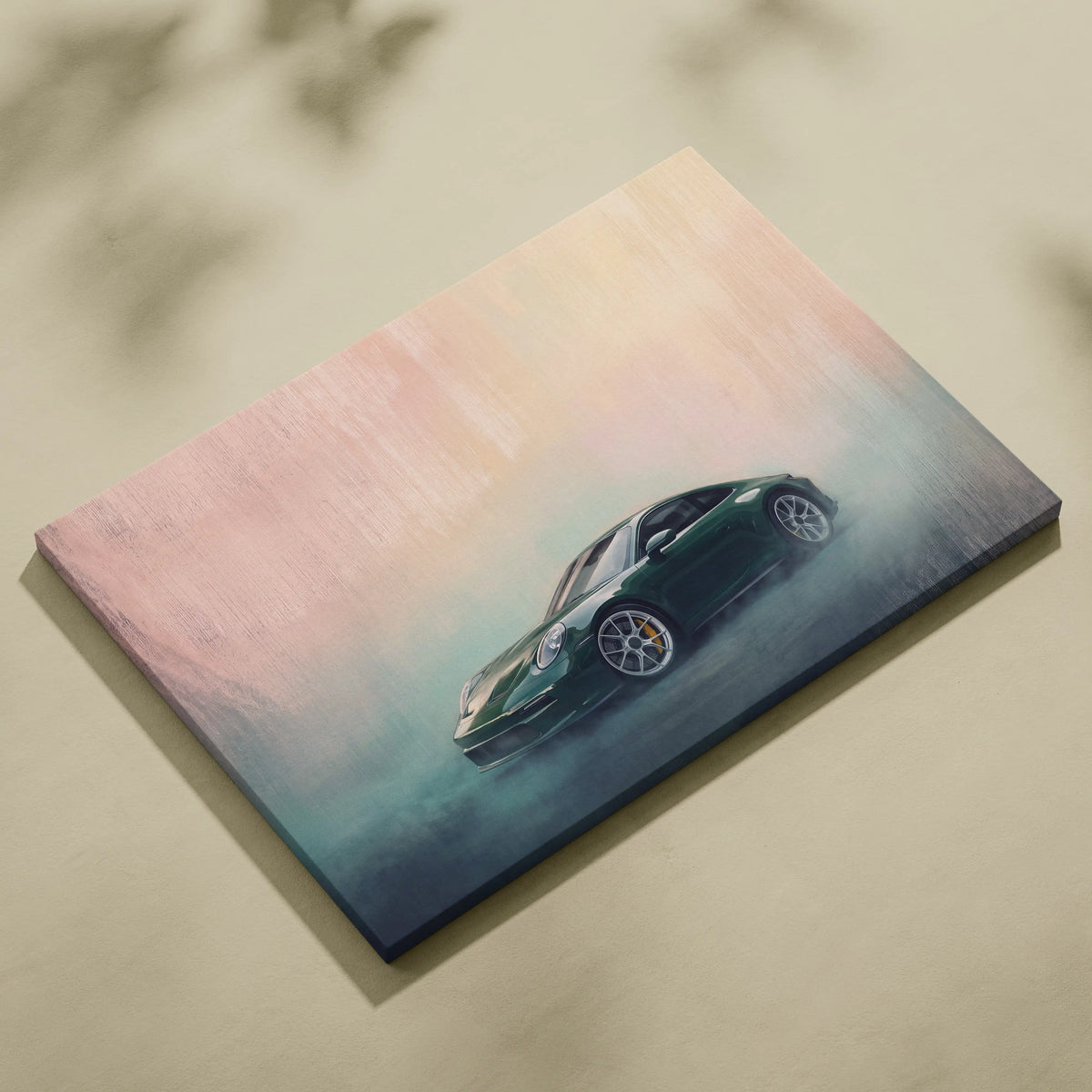 Porsche 911 Inspired Car Wall Art, Modern Automotive Canvas Painting