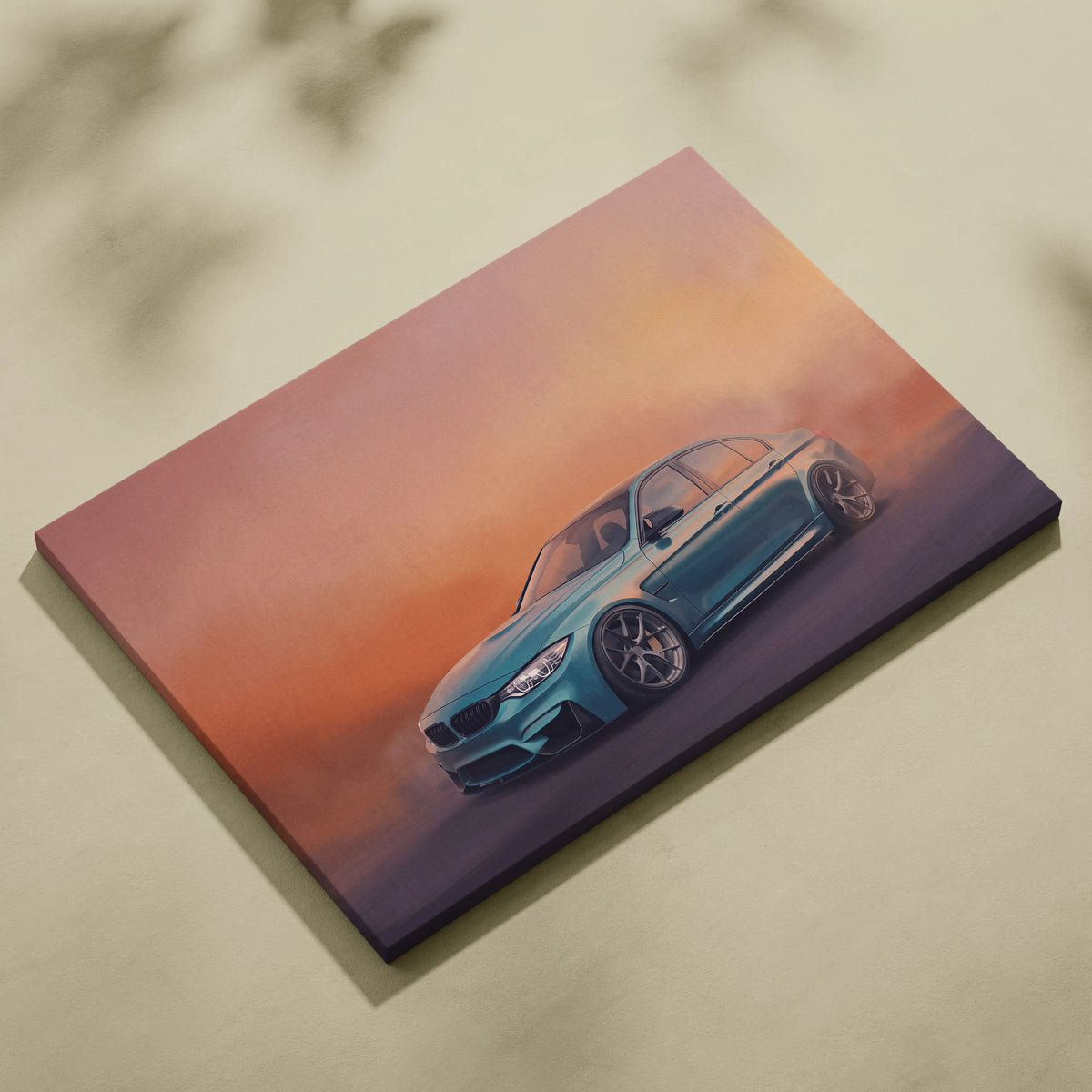 BMW M3 Inspired Automotive Wall Art - Luxury Sports Car Canvas Painting for Modern Home Decor