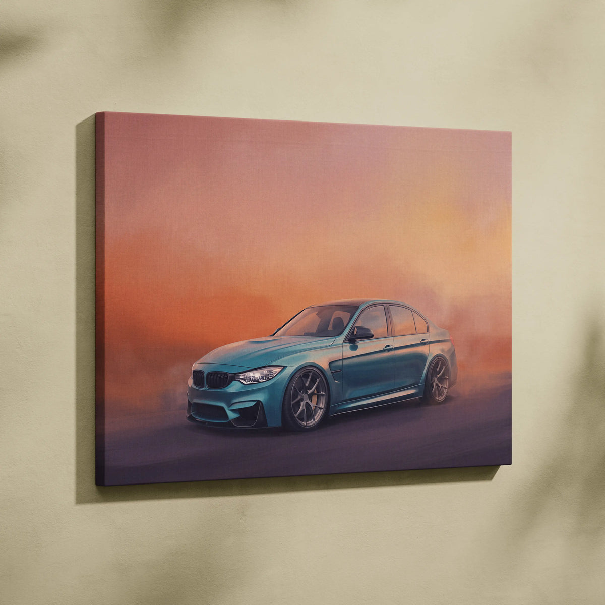 BMW M3 Inspired Automotive Wall Art - Luxury Sports Car Canvas Painting for Modern Home Decor