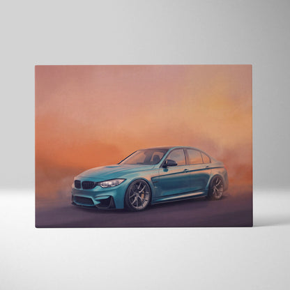 BMW M3 Inspired Automotive Wall Art - Luxury Sports Car Canvas Painting for Modern Home Decor