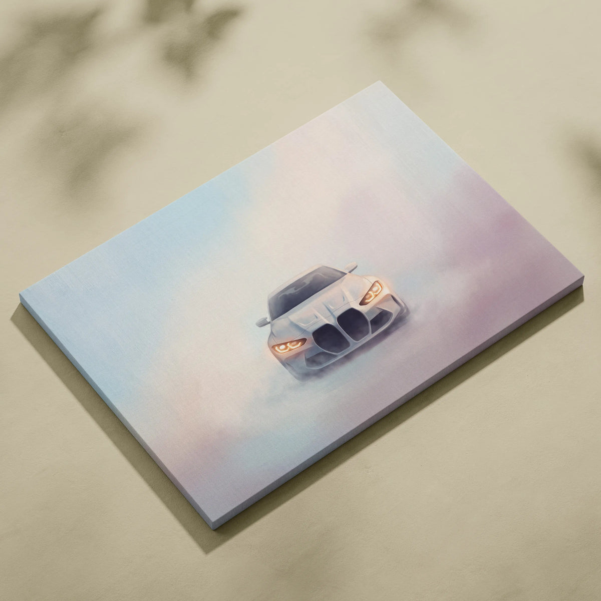 BMW M4 Inspired Car Wall Art, Modern Automotive Canvas Painting