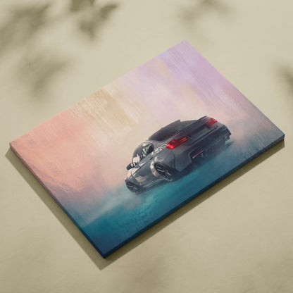 BMW M3 Inspired Car Wall Art, Modern Automotive Canvas Painting