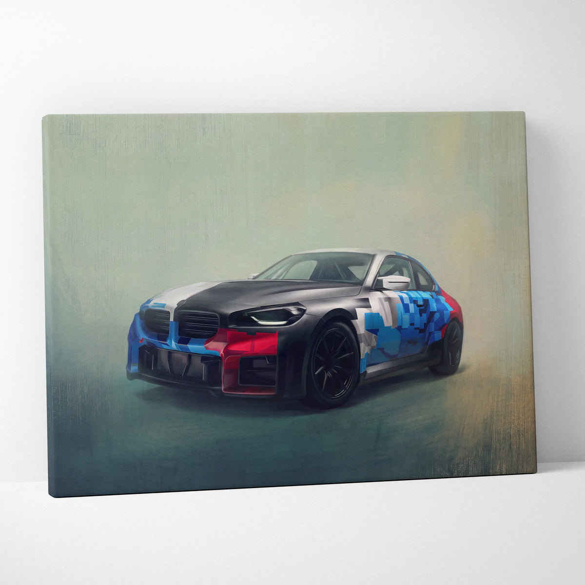 BMW M2 Inspired Canvas Art, Luxury Sports Car Wall Decor Print