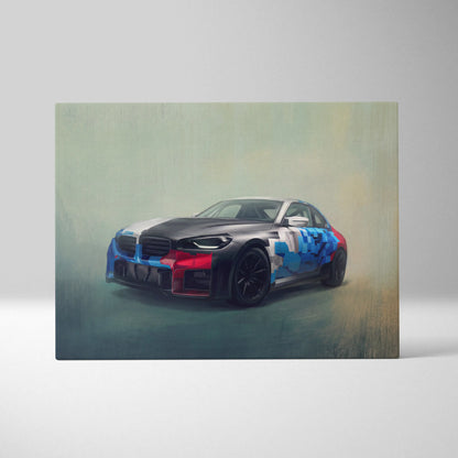 BMW M2 Inspired Canvas Art, Luxury Sports Car Wall Decor Print