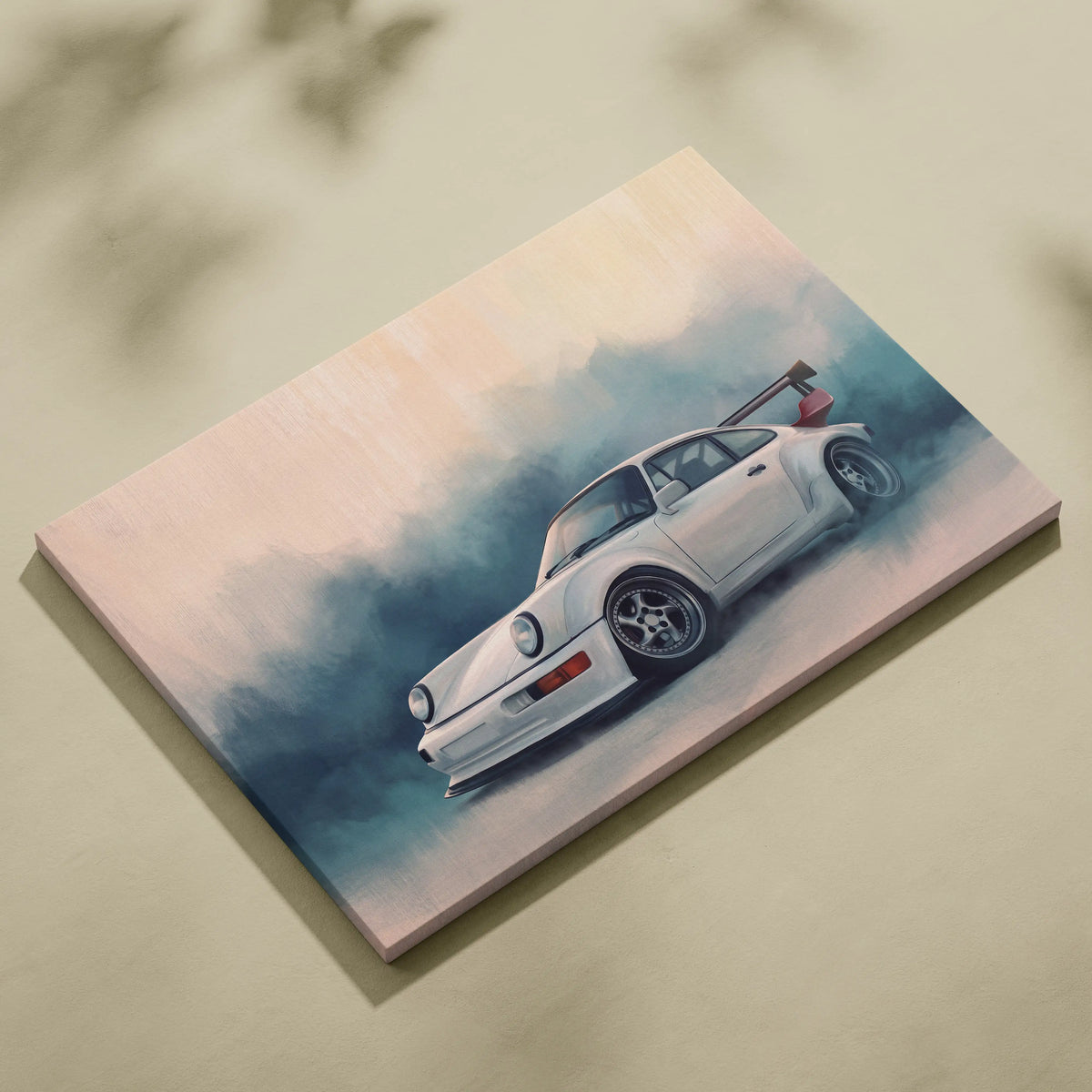 Porsche 911 Inspired Automotive Wall Art, Classic German Sports Car Canvas Art Print