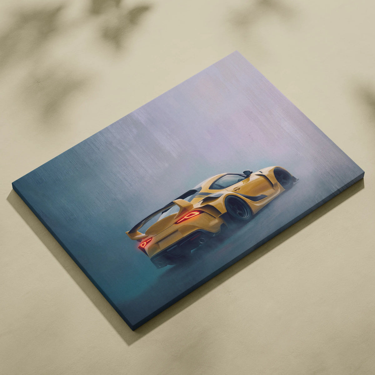 Toyota GR Supra Inspired Automotive Wall Art, Widebody Sports Car Canvas Print for Living Room