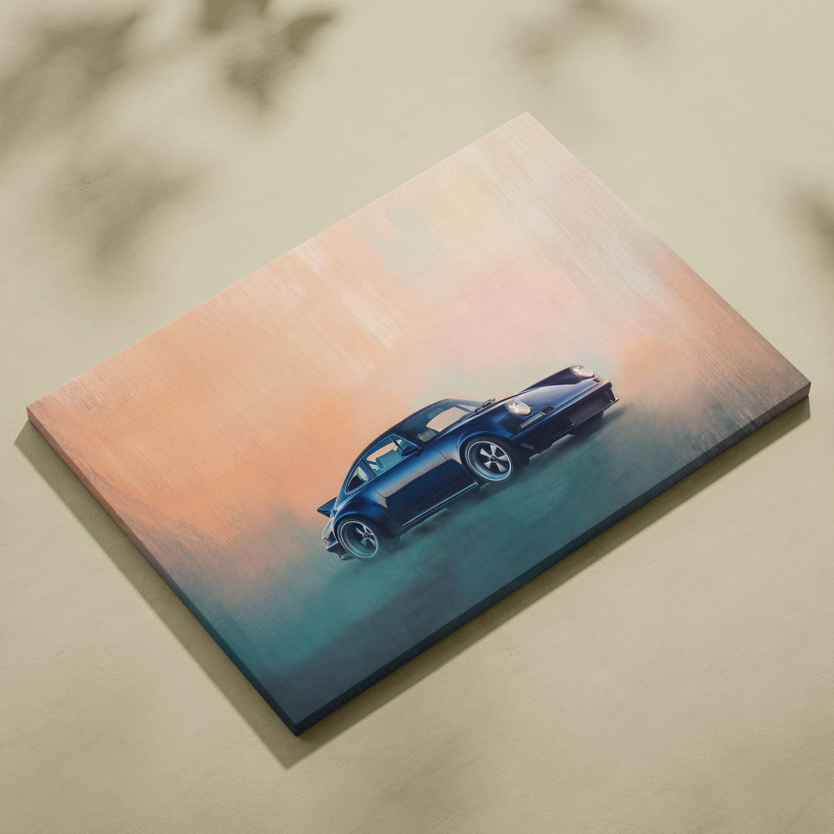 Porsche 911 Inspired Car Wall Art, Modern Automotive Poster Canvas Painting