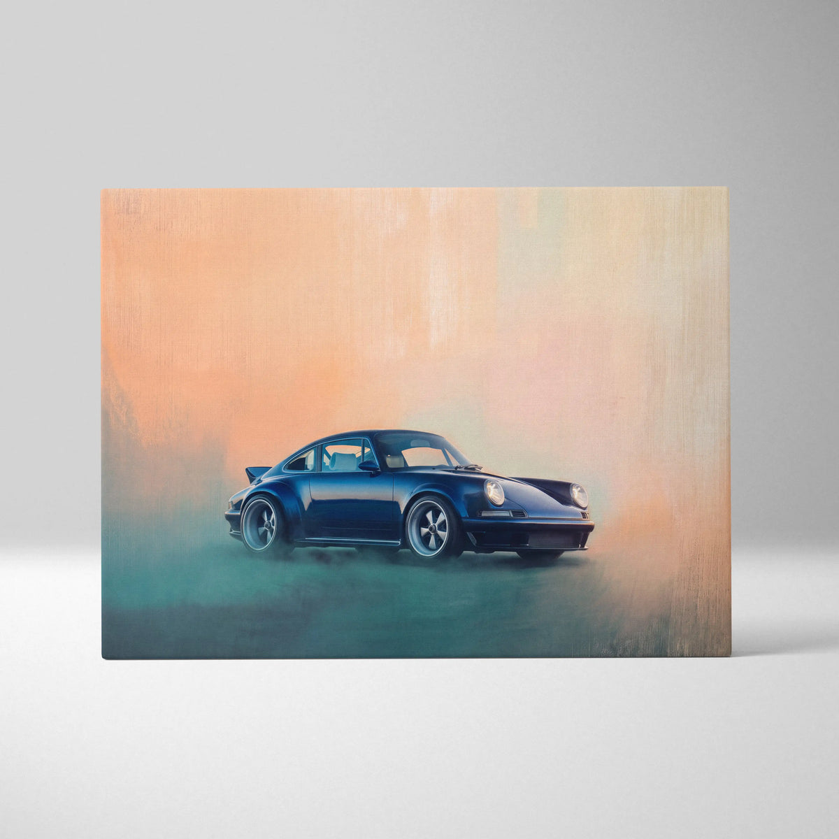Porsche 911 Inspired Car Wall Art, Modern Automotive Poster Canvas Painting
