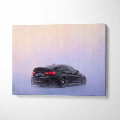 BMW M4 Inspired Automotive Wall Art, High Performance German Coupe Canvas Print