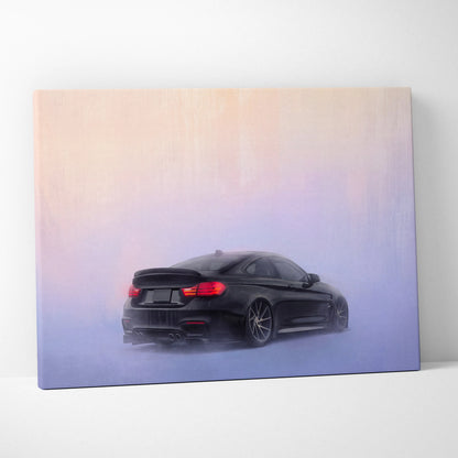 BMW M4 Inspired Automotive Wall Art, High Performance German Coupe Canvas Print