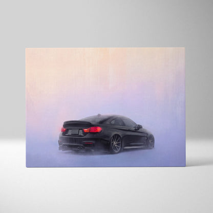 BMW M4 Inspired Automotive Wall Art, High Performance German Coupe Canvas Print