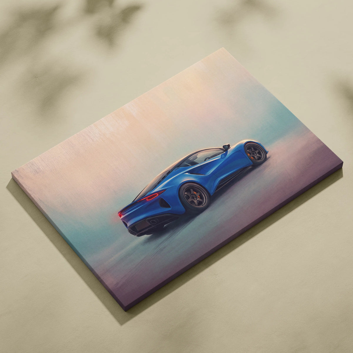 Lotus Emira Inspired Canvas Art, Modern British Sports Car Wall Decor Print