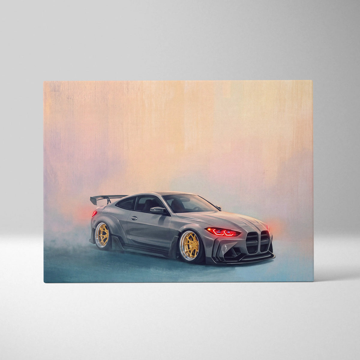 BMW M4 Inspired Automotive Wall Art, High Performance German Coupe Canvas Print