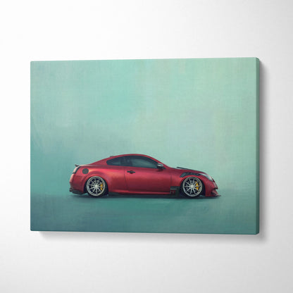 Infiniti G37 Inspired Car Wall Art, Luxury Coupe Canvas Print for Office Decor