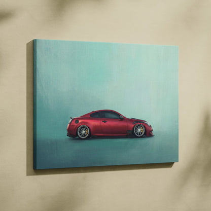 Infiniti G37 Inspired Car Wall Art, Luxury Coupe Canvas Print for Office Decor