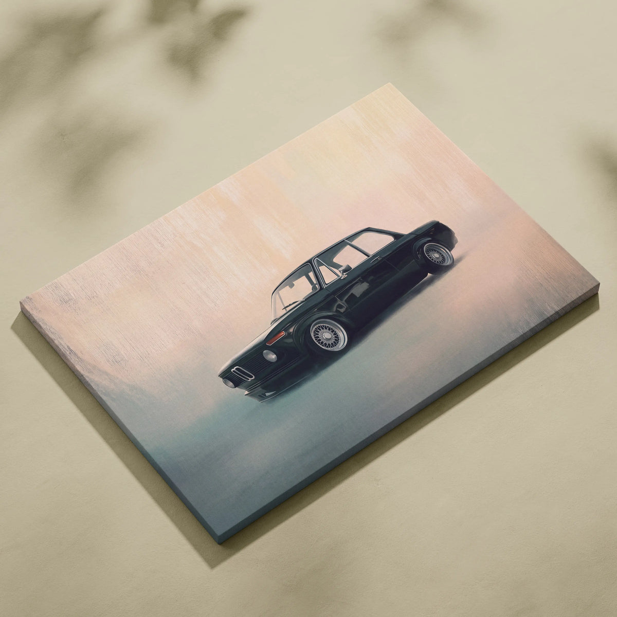 BMW 2002 Inspired Automotive Wall Art, Classic German Touring Car Canvas Art Print