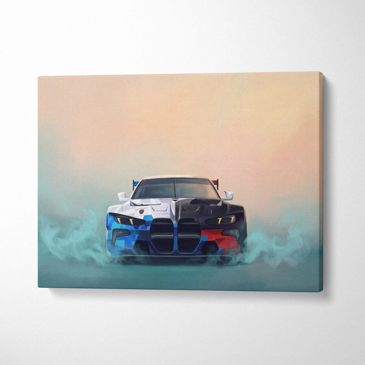 BMW M4 GT3 Inspired Automotive Wall Art, High Performance German Coupe Canvas Print