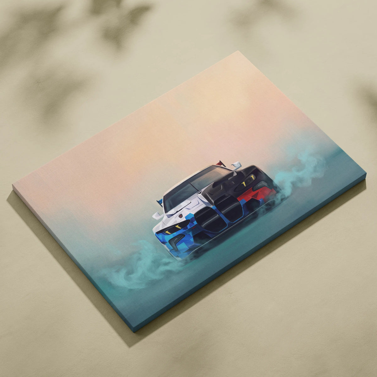 BMW M4 GT3 Inspired Automotive Wall Art, High Performance German Coupe Canvas Print