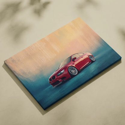 BMW M3 Inspired Automotive Wall Art, High Performance German Coupe Canvas Print