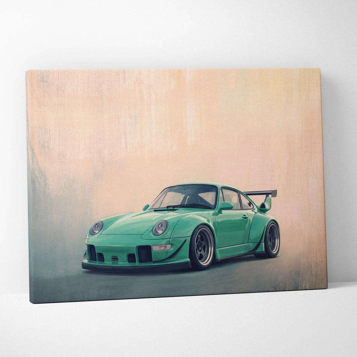 Porsche 911 Inspired Automotive Wall Art, Classic German Sports Car Canvas Art Print