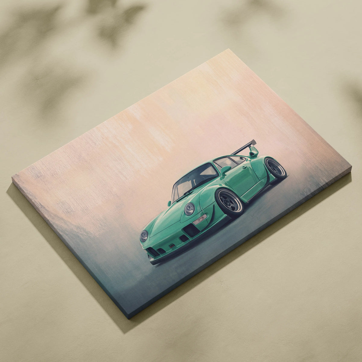 Porsche 911 Inspired Automotive Wall Art, Classic German Sports Car Canvas Art Print