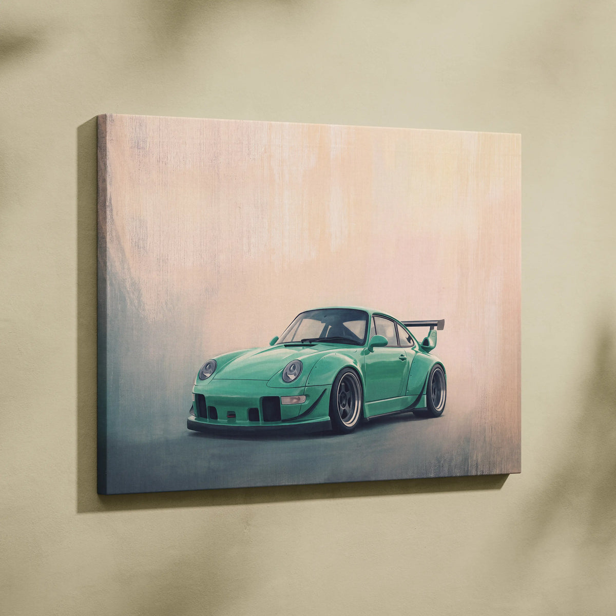 Porsche 911 Inspired Automotive Wall Art, Classic German Sports Car Canvas Art Print