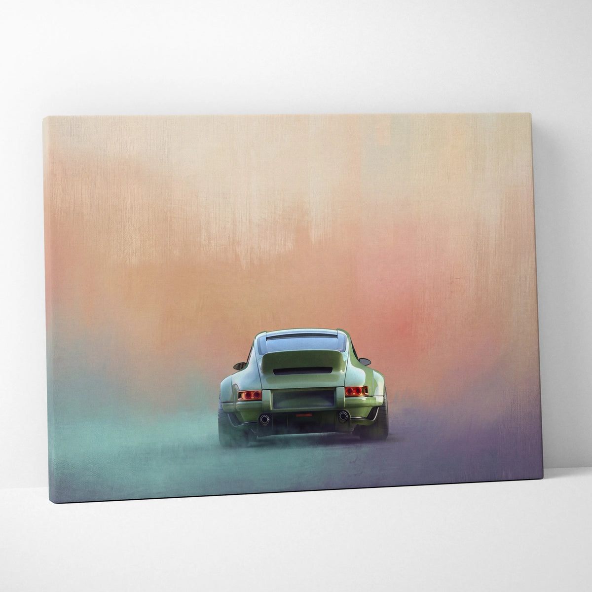 Porsche 911 Inspired Car Wall Art, Modern Automotive Poster Canvas Painting